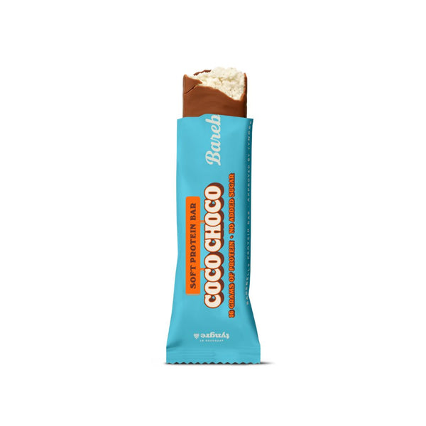 Espectacular combinación de chocolate crujiente con coco. Con 16 gramos de proteína.